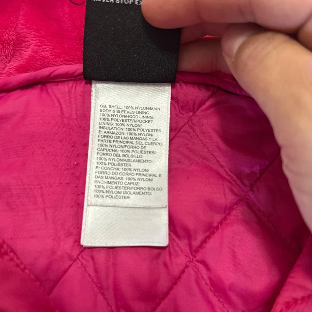 The North Face Girls XL 18 ThermoBall Jacket Pink Quilted Hooded Puffer Coat
